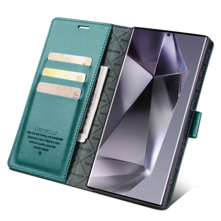 For Samsung Galaxy S23 Ultra 5G Forwenw F6 Series RFID Leather Phone Case