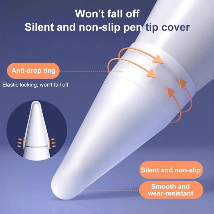 For Apple Pencil Series NC001 Extended Silent Non-Slip Silicone Stylus Pen Tip Cover