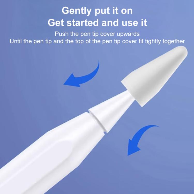For Apple Pencil Series NC001 Extended Silent Non-Slip Silicone Stylus Pen Tip Cover