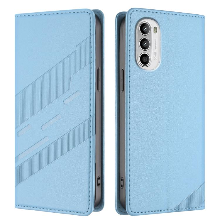 For Motorola Moto G52 Embossed Multi-functional Wallet Retro Leather Phone Case