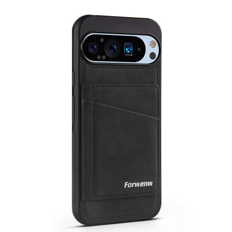 For Google Pixel 9 Pro XL Forwenw F8 Series 2 in 1 Magnetic Card Slot Leather Phone Case