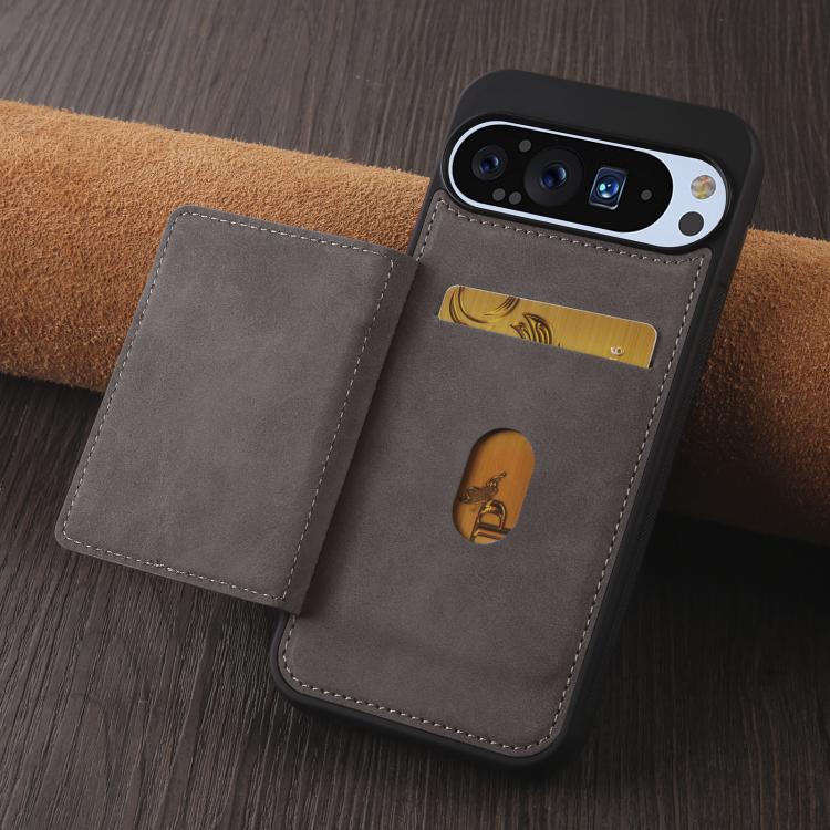 For Google Pixel 9 Pro XL Forwenw F8 Series 2 in 1 Magnetic Card Slot Leather Phone Case