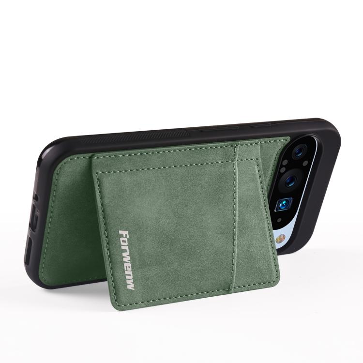 For Google Pixel 9 Pro XL Forwenw F8 Series 2 in 1 Magnetic Card Slot Leather Phone Case