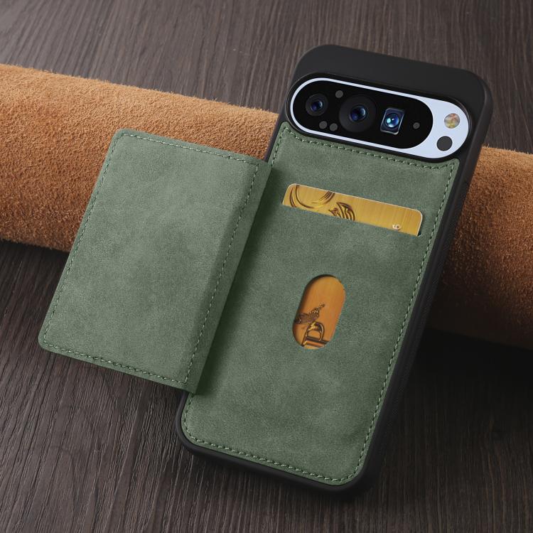For Google Pixel 9 Pro XL Forwenw F8 Series 2 in 1 Magnetic Card Slot Leather Phone Case