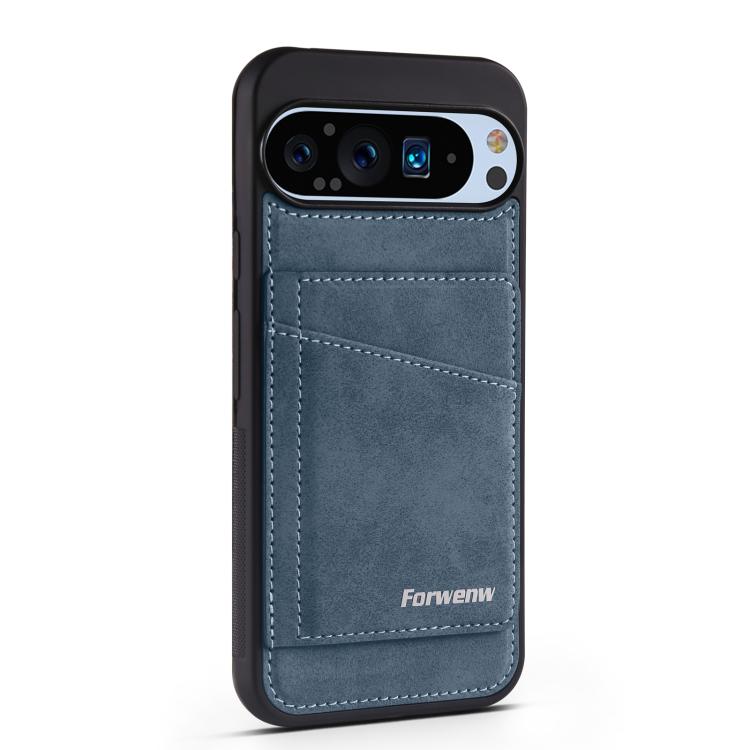 For Google Pixel 9 Pro XL Forwenw F8 Series 2 in 1 Magnetic Card Slot Leather Phone Case