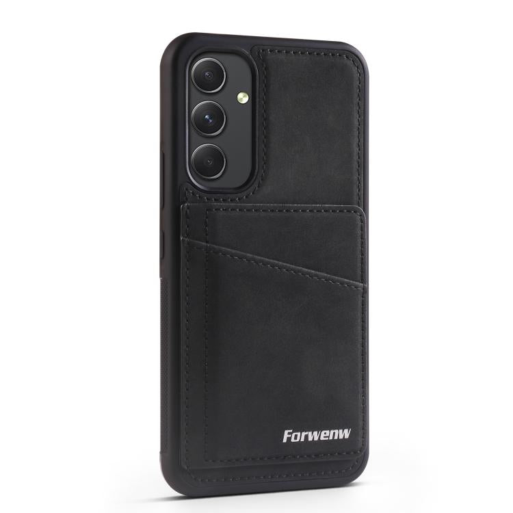 For Samsung Galaxy A54 5G Forwenw F8 Series 2 in 1 Magnetic Card Slot Leather Phone Case