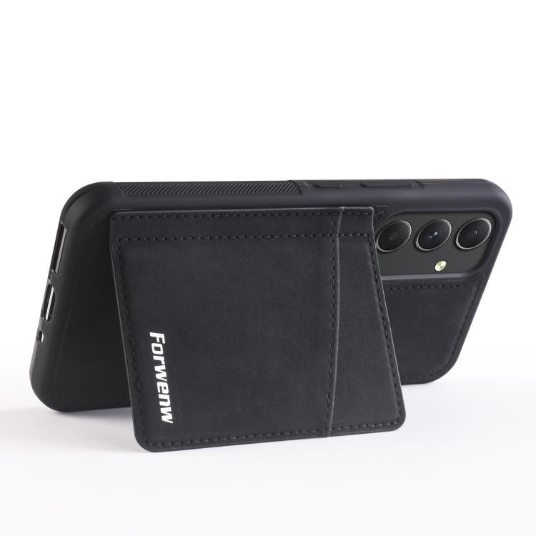 For Samsung Galaxy A54 5G Forwenw F8 Series 2 in 1 Magnetic Card Slot Leather Phone Case