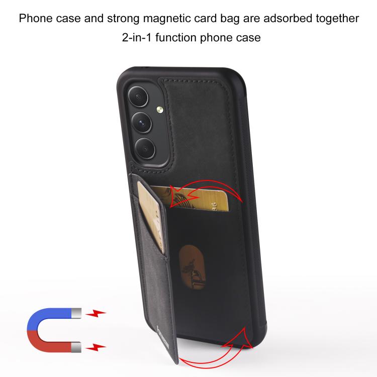 For Samsung Galaxy A54 5G Forwenw F8 Series 2 in 1 Magnetic Card Slot Leather Phone Case