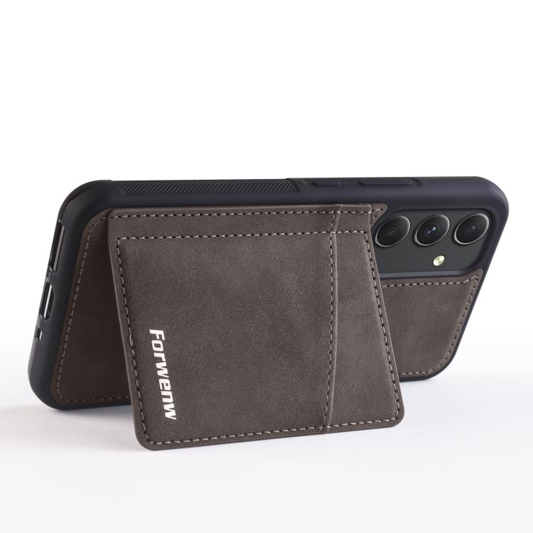 For Samsung Galaxy A54 5G Forwenw F8 Series 2 in 1 Magnetic Card Slot Leather Phone Case
