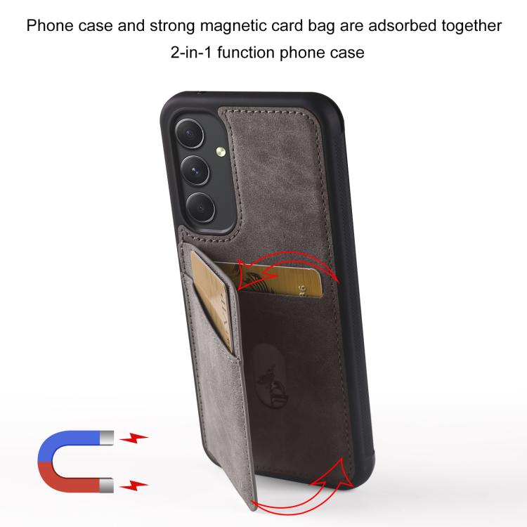 For Samsung Galaxy A54 5G Forwenw F8 Series 2 in 1 Magnetic Card Slot Leather Phone Case