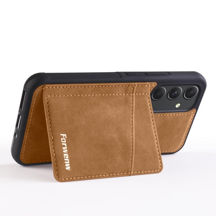 For Samsung Galaxy A54 5G Forwenw F8 Series 2 in 1 Magnetic Card Slot Leather Phone Case