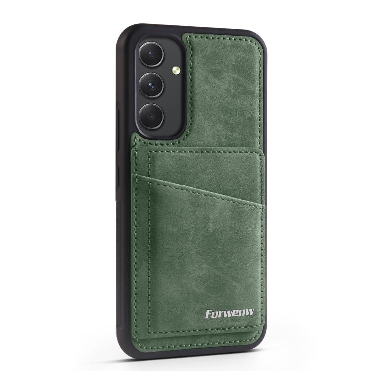 For Samsung Galaxy A54 5G Forwenw F8 Series 2 in 1 Magnetic Card Slot Leather Phone Case