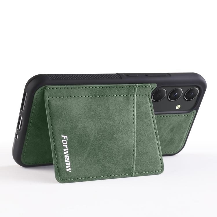For Samsung Galaxy A54 5G Forwenw F8 Series 2 in 1 Magnetic Card Slot Leather Phone Case