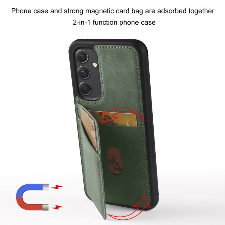 For Samsung Galaxy A54 5G Forwenw F8 Series 2 in 1 Magnetic Card Slot Leather Phone Case