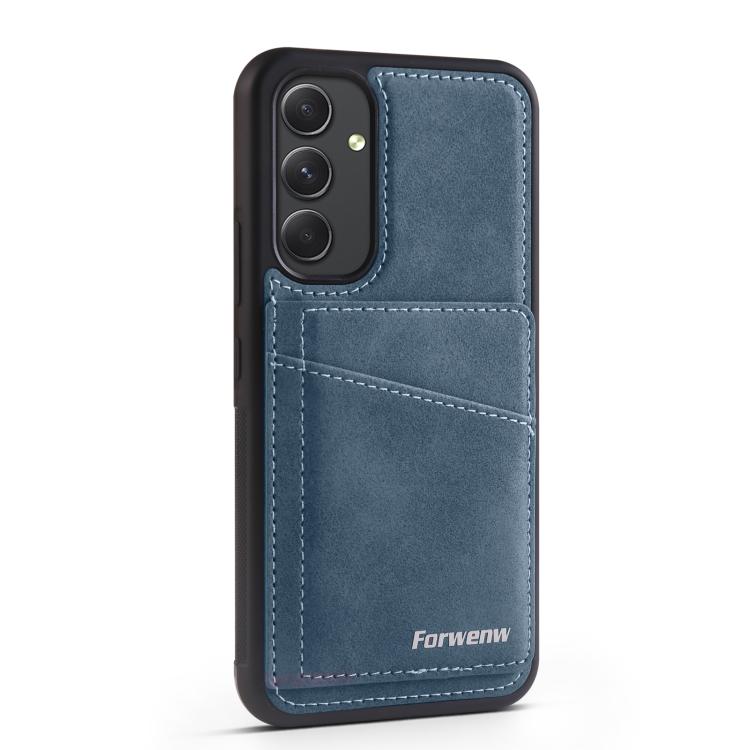 For Samsung Galaxy A54 5G Forwenw F8 Series 2 in 1 Magnetic Card Slot Leather Phone Case