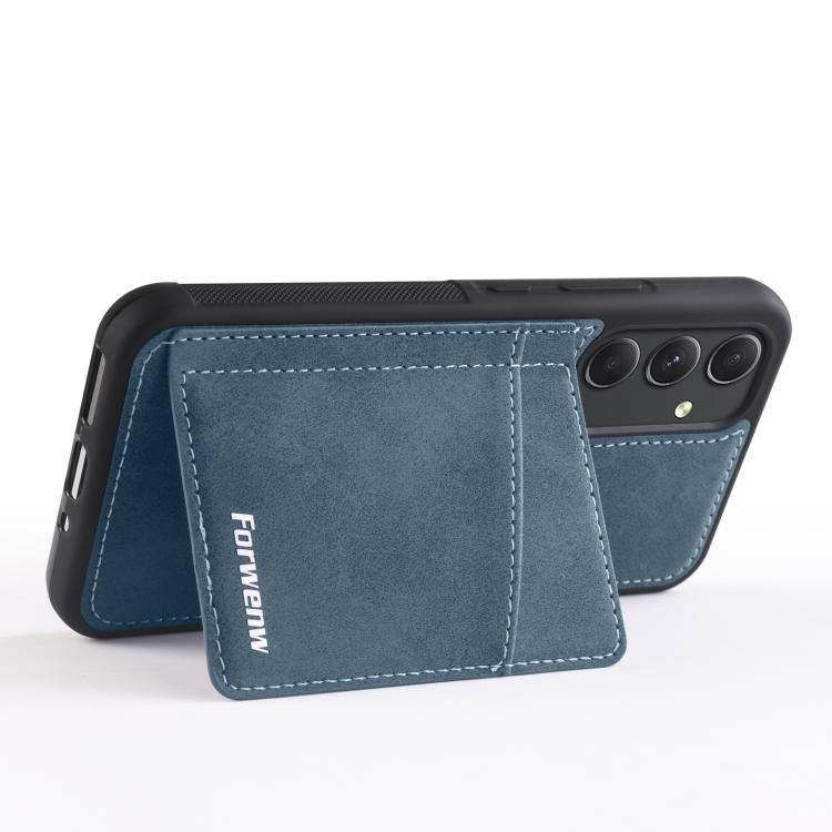 For Samsung Galaxy A54 5G Forwenw F8 Series 2 in 1 Magnetic Card Slot Leather Phone Case