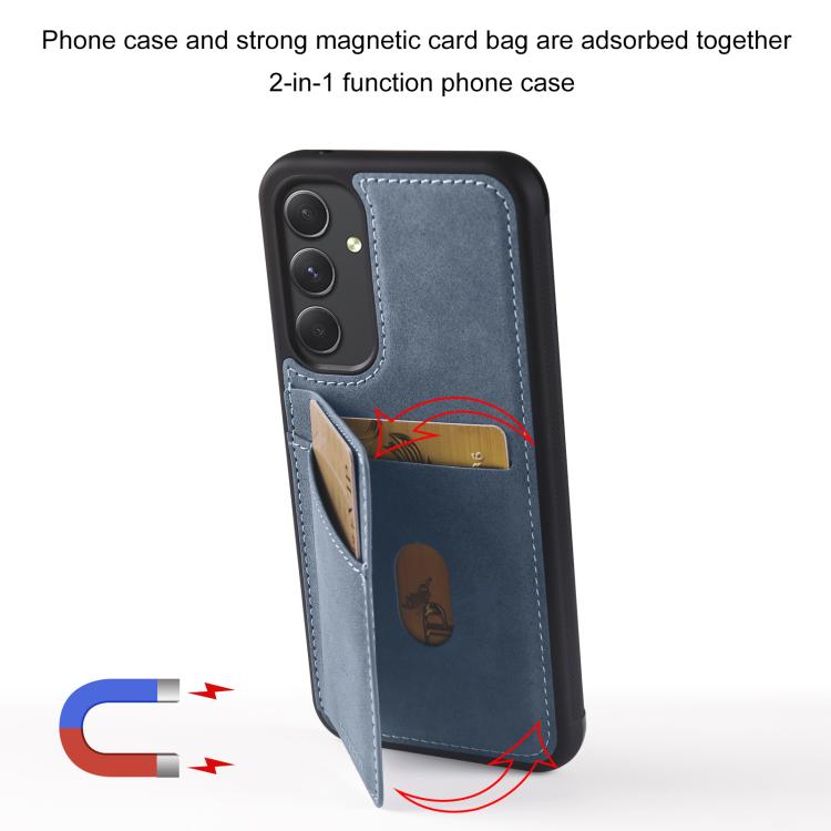 For Samsung Galaxy A54 5G Forwenw F8 Series 2 in 1 Magnetic Card Slot Leather Phone Case