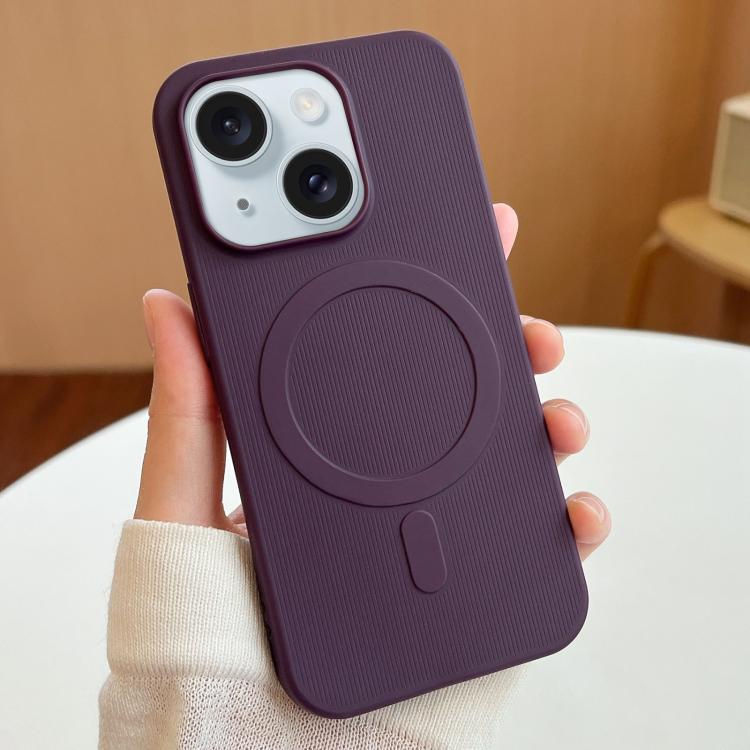 For iPhone 14 Plus Stripe MagSafe TPU Phone Case