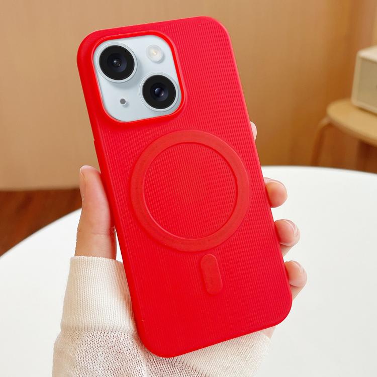 For iPhone 14 Plus Stripe MagSafe TPU Phone Case