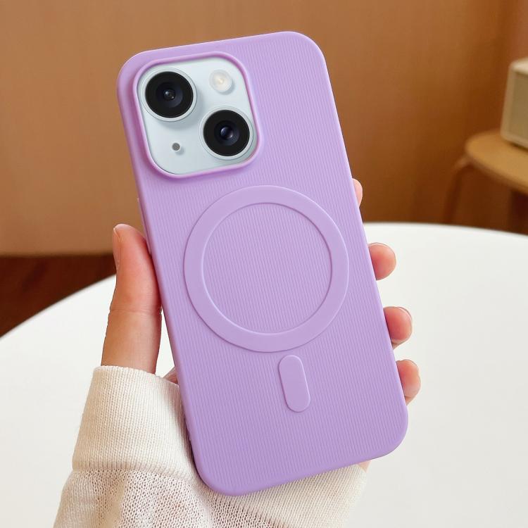 For iPhone 15 Stripe MagSafe TPU Phone Case