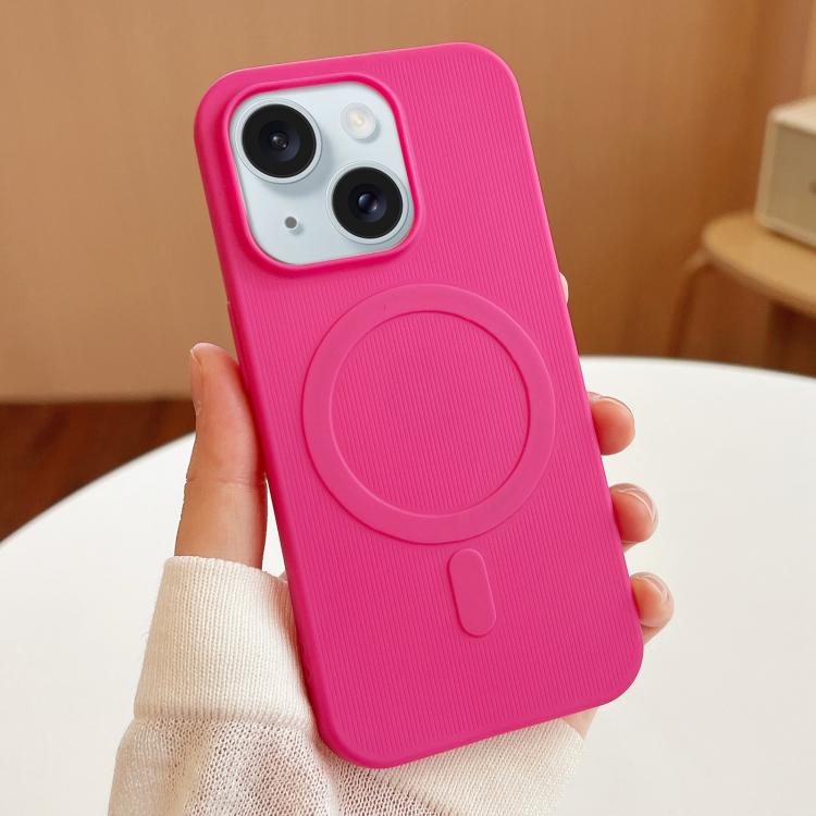 For iPhone 15 Plus Stripe MagSafe TPU Phone Case