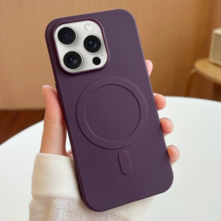 For iPhone 15 Pro Stripe MagSafe TPU Phone Case