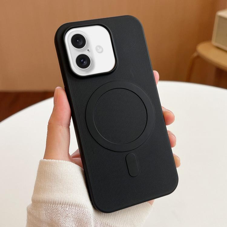 For iPhone 16 Stripe MagSafe TPU Phone Case
