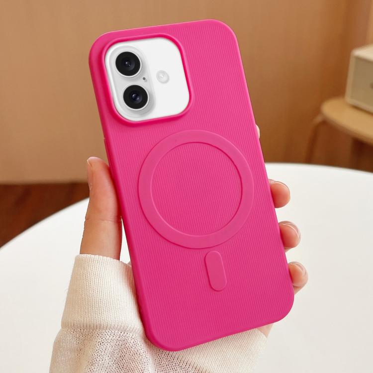 For iPhone 16 Stripe MagSafe TPU Phone Case