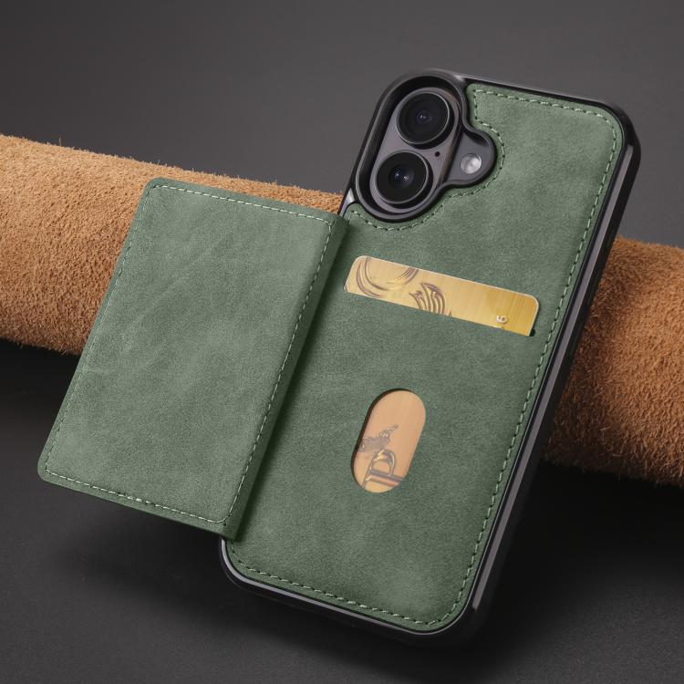For iPhone 16 Forwenw F8 Series 2 in 1 Magnetic Card Slot Leather Phone Case