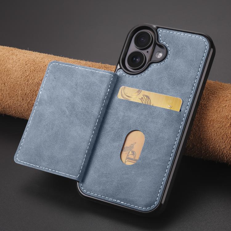 For iPhone 16 Forwenw F8 Series 2 in 1 Magnetic Card Slot Leather Phone Case