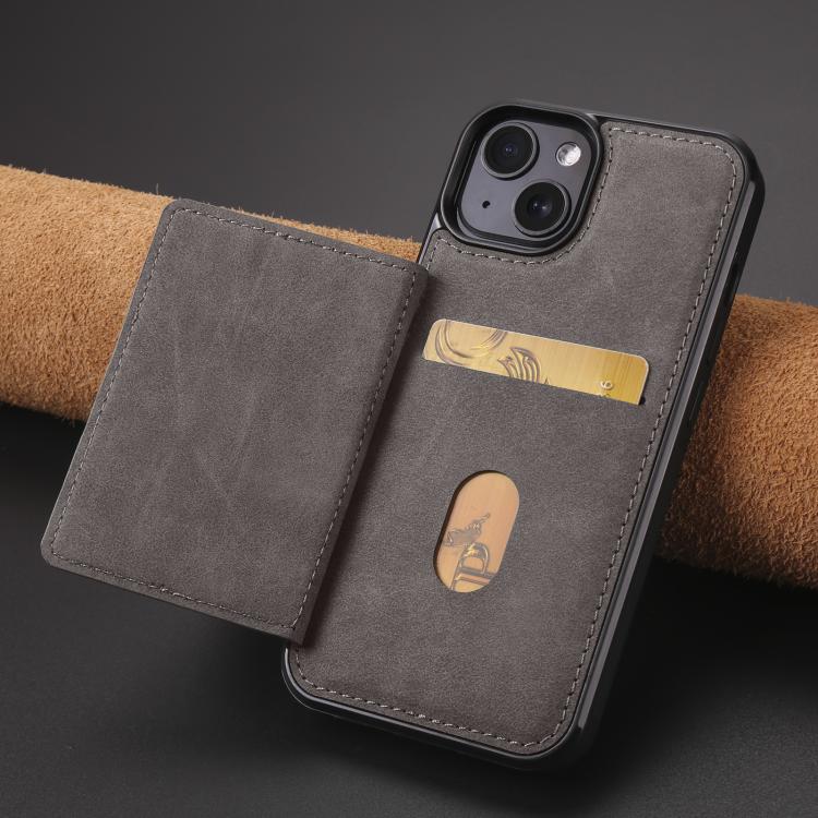 For iPhone 15 Plus Forwenw F8 Series 2 in 1 Magnetic Card Slot Leather Phone Case