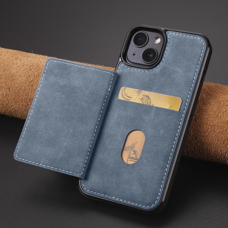 For iPhone 15 Plus Forwenw F8 Series 2 in 1 Magnetic Card Slot Leather Phone Case