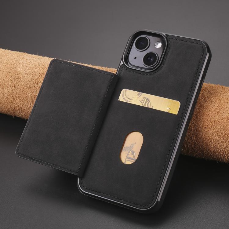 For iPhone 14 Forwenw F8 Series 2 in 1 Magnetic Card Slot Leather Phone Case
