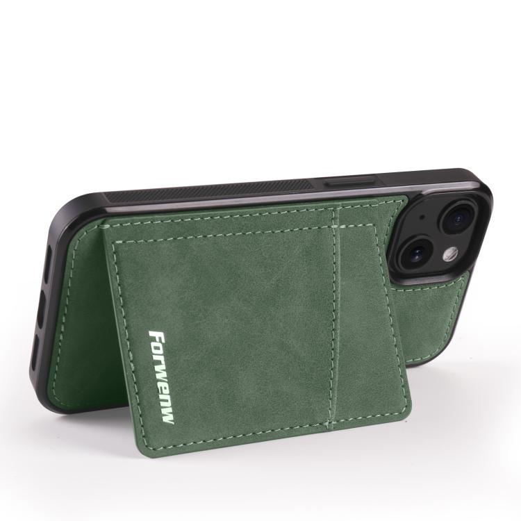 For iPhone 14 Forwenw F8 Series 2 in 1 Magnetic Card Slot Leather Phone Case