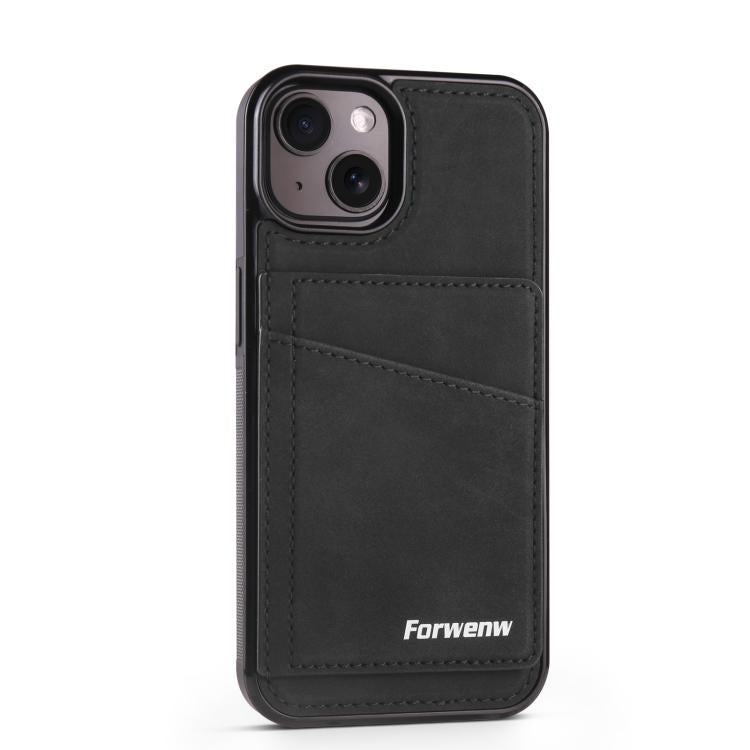 For iPhone 13 Forwenw F8 Series 2 in 1 Magnetic Card Slot Leather Phone Case