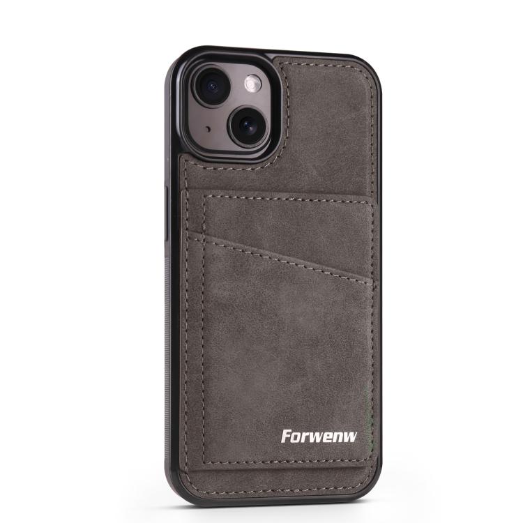 For iPhone 13 Forwenw F8 Series 2 in 1 Magnetic Card Slot Leather Phone Case
