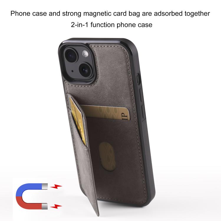 For iPhone 13 mini Forwenw F8 Series 2 in 1 Magnetic Card Slot Leather Phone Case