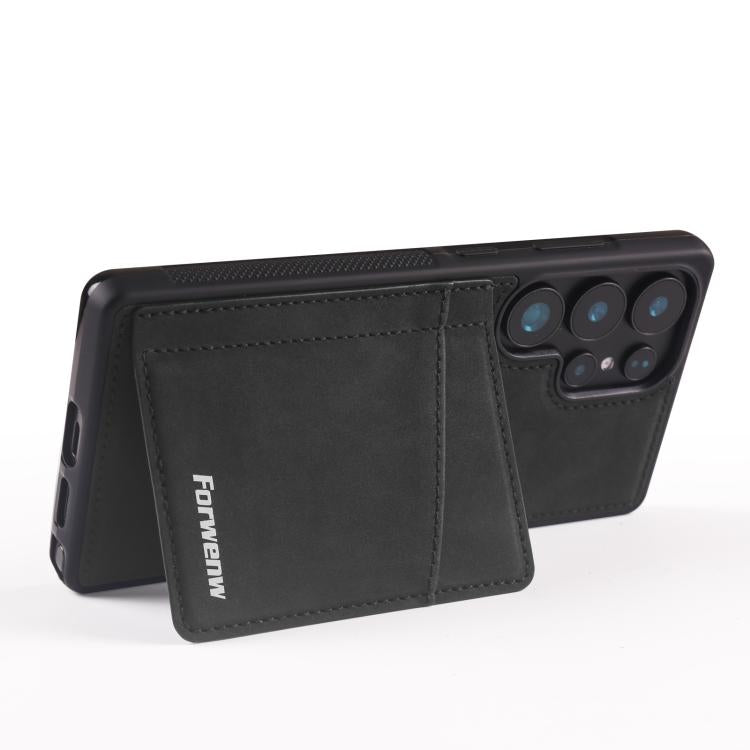 For Samsung Galaxy S25 Ultra 5G Forwenw F8 Series 2 in 1 Magnetic Card Slot Leather Phone Case