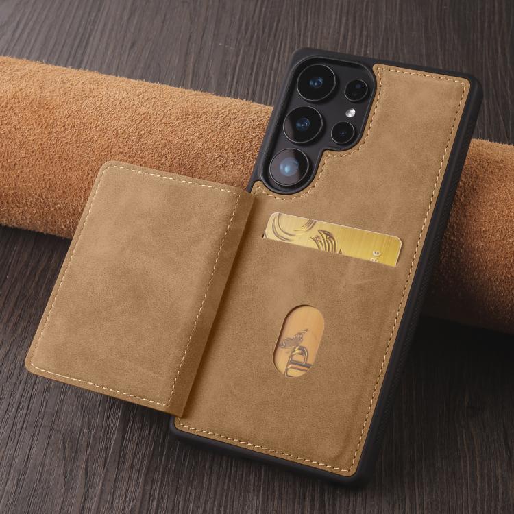 For Samsung Galaxy S25 Ultra 5G Forwenw F8 Series 2 in 1 Magnetic Card Slot Leather Phone Case