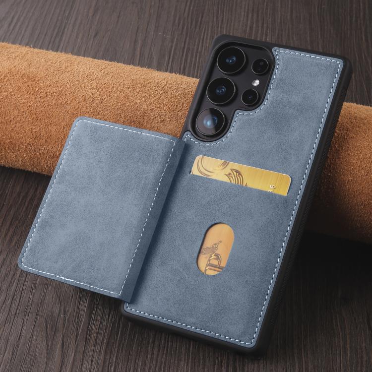 For Samsung Galaxy S25 Ultra 5G Forwenw F8 Series 2 in 1 Magnetic Card Slot Leather Phone Case