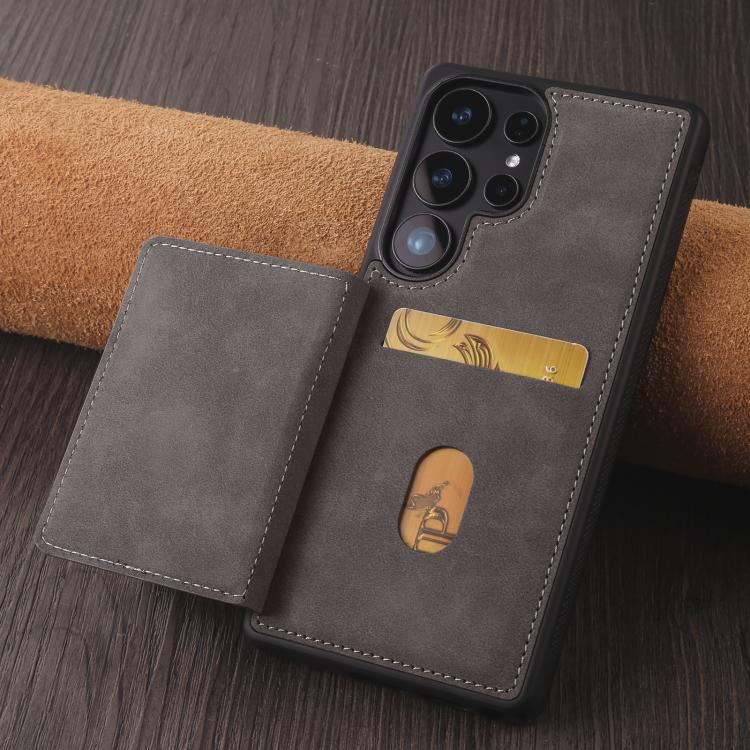 For Samsung Galaxy S24 Ultra 5G Forwenw F8 Series 2 in 1 Magnetic Card Slot Leather Phone Case