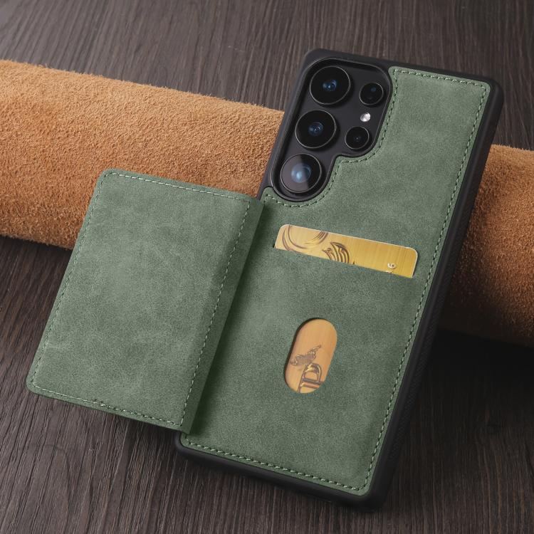 For Samsung Galaxy S23 Ultra 5G Forwenw F8 Series 2 in 1 Magnetic Card Slot Leather Phone Case