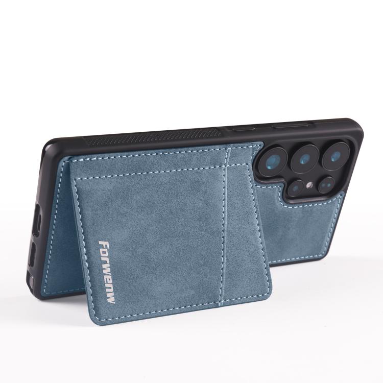 For Samsung Galaxy S23 Ultra 5G Forwenw F8 Series 2 in 1 Magnetic Card Slot Leather Phone Case