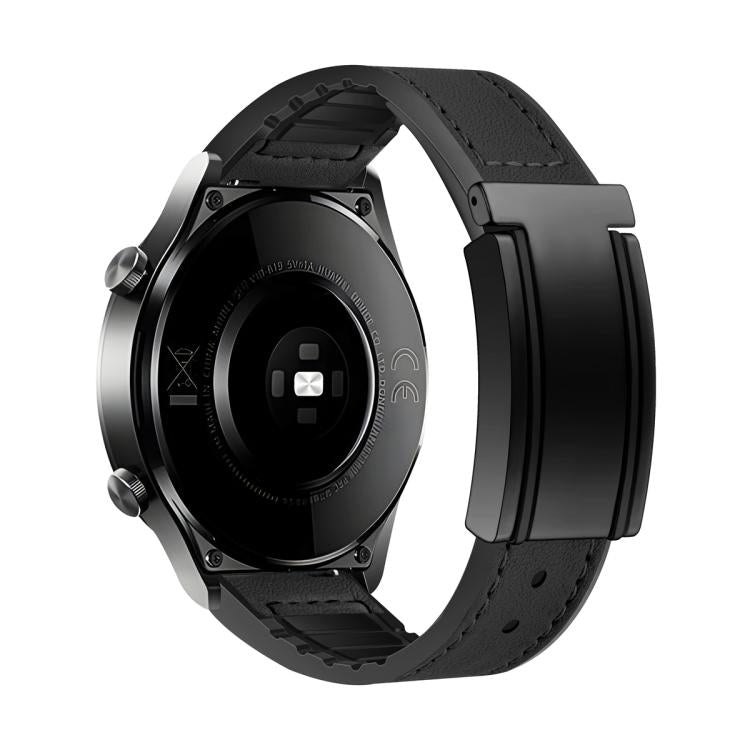 20mm T-Shaped Fold Magnetic Buckle Silicone PU Watch Band