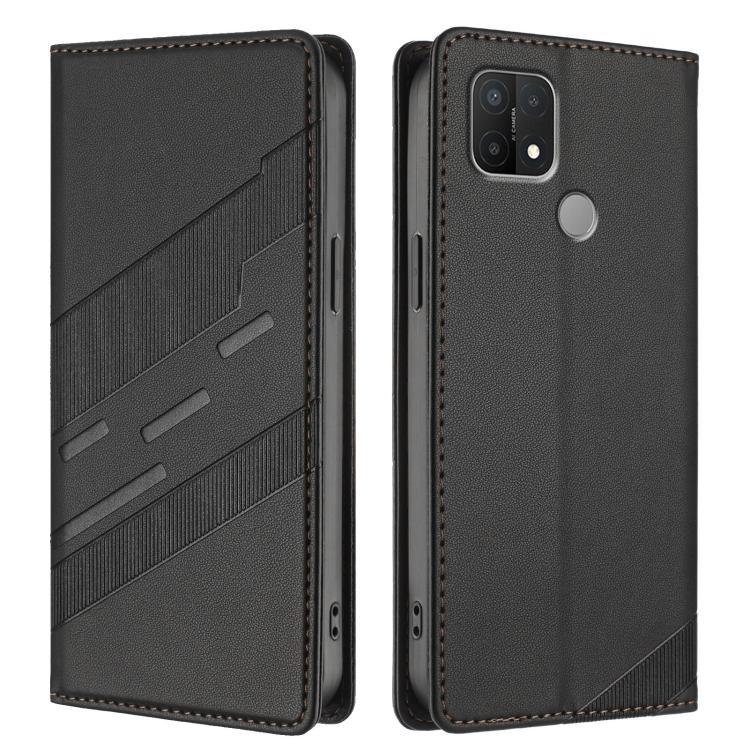 For OPPO A15 Embossed Multi-functional Wallet Retro Leather Phone Case