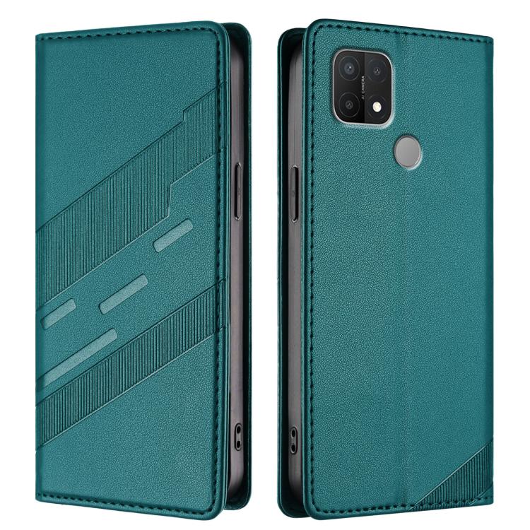 For OPPO A15 Embossed Multi-functional Wallet Retro Leather Phone Case
