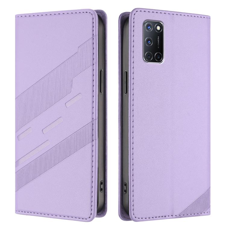 For OPPO A52 Embossed Multi-functional Wallet Retro Leather Phone Case