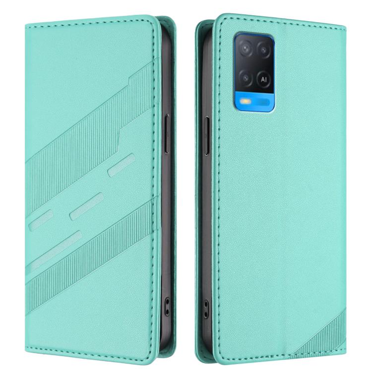 For OPPO A54 4G Embossed Multi-functional Wallet Retro Leather Phone Case