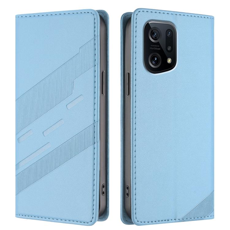 For OPPO Find X5 Embossed Multi-functional Wallet Retro Leather Phone Case