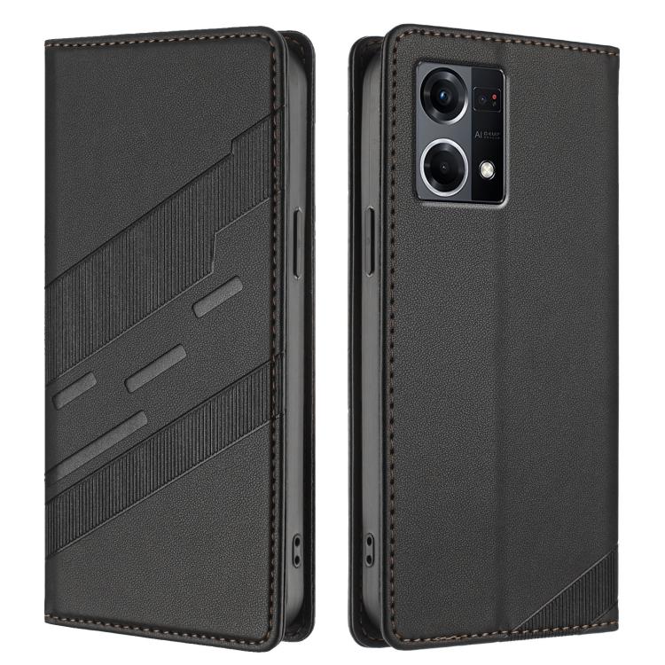 For OPPO Reno8 4G Embossed Multi-functional Wallet Retro Leather Phone Case